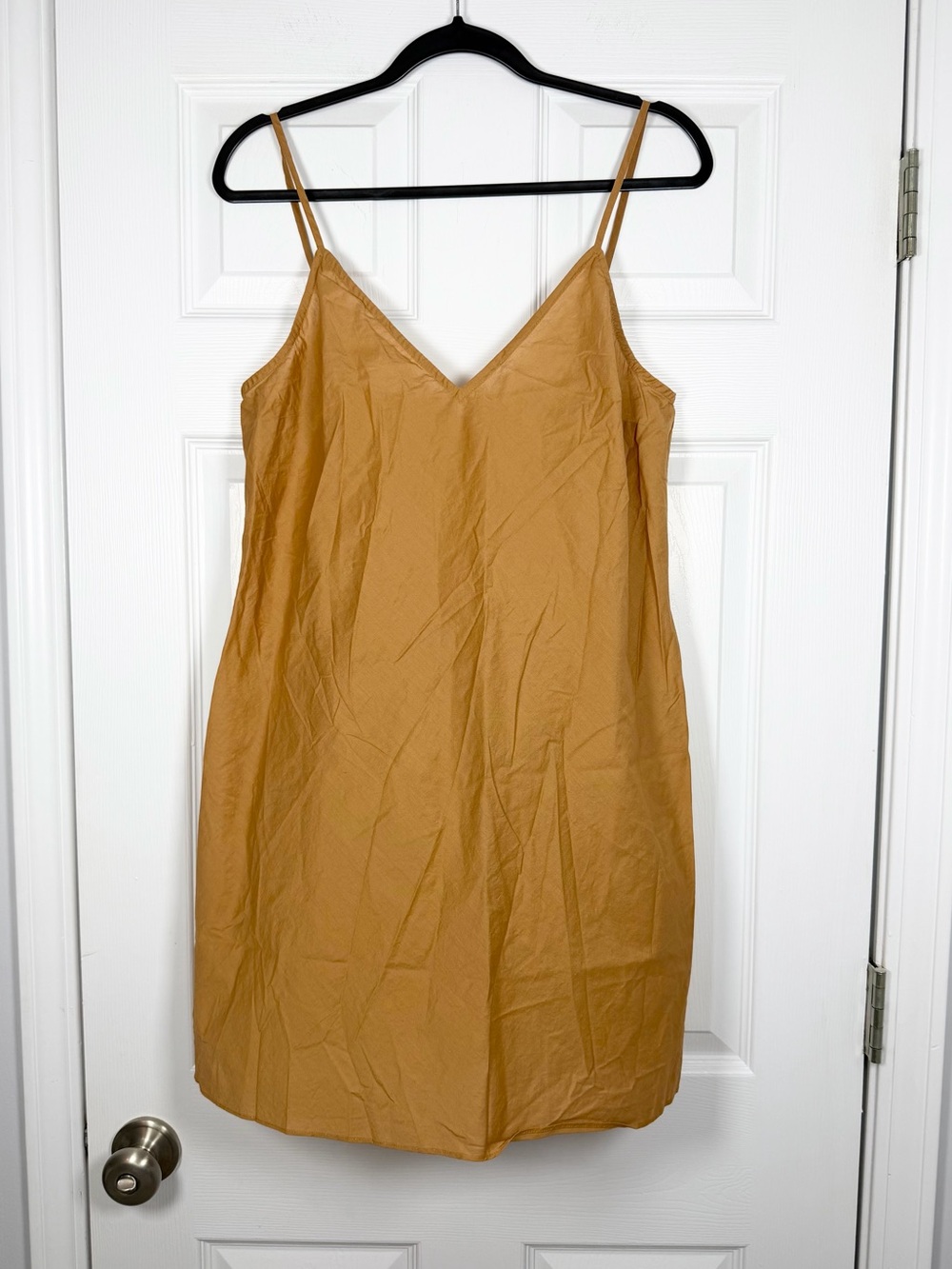 Zimmermann Size 3/L • Light Brown V-neck Mini Slip Dress.